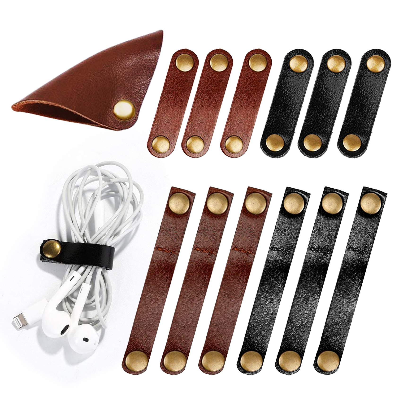 Kanemc 13Pcs Leather Cord Orga